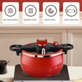 thumbnail image 3 of 7L Anti Stick Micro Pressure Cooker, Binaural Clip Pressure Canner, Soup Meat Slow Cooker with Visual Pot Lid, Multifunctional Rice Cooker for Induction Cooker Gas Range, 3 of 8