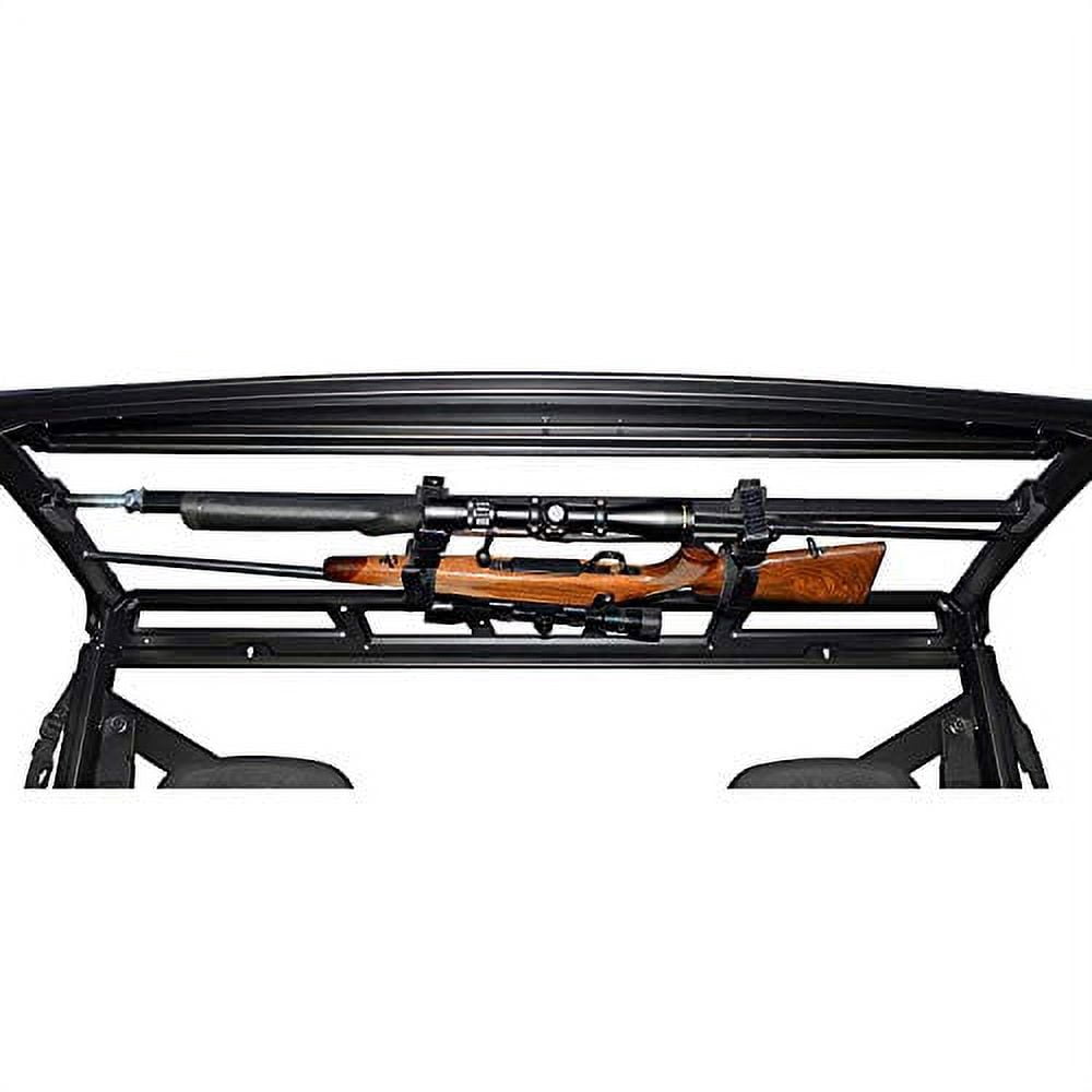 GREAT DAY QUICK DRAW OVERHEAD GUN RACK FOR UTV WITH 23"-28" ROOF BLACK ALUMINUM