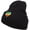 Black, variant on Rasta Heart Embroidered Long Beanie - Red OSFM