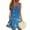 Blue, variant on Women's V-Neck Sleeveless Sundress, Casual Summer Dress with Independence Day Print, Comfortable Fabric for Festivals and Parades,Blue L