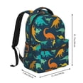 thumbnail image 2 of Honeii Colorful Dinosaur Print Backpack for Both Men and Women, Basic Bookbag for College, Work, or Travel,Rucksack Computer Bag-One Size, 2 of 5