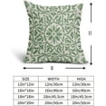 thumbnail image 5 of Sage Green Ethnic Boho Pillow Covers 18 X 18 Inch Bohemian Carpet Style Vintage Sage Flower Print Decorative Throw Pillows Outdoor Linen Square Cushion Case Farmhouse Decor for Home Sofa Bed Set of 2, 5 of 6