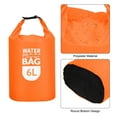 thumbnail image 3 of Uxcell 6L Waterproof Dry Bag, Dry Roll Top Lightweight Dry Storage Bag for Kayaking Camping, Orange, 3 of 6