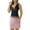 Pink, variant on TIHLMK Summer Dress for Women Beach Fashion Women Casual Printing Slim Deep V-neck Sleeveless Backless Zipper Long Dress Gift for Women
