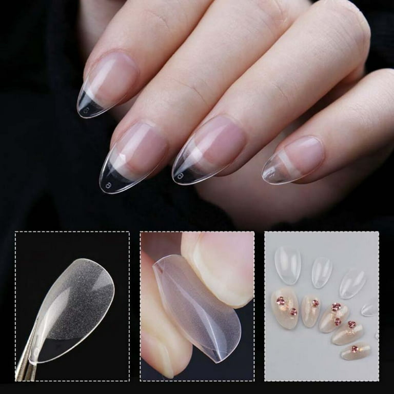 Gel X Tips Nail Extension System Full Cover Pre-shaped Coffin Long False  Tip