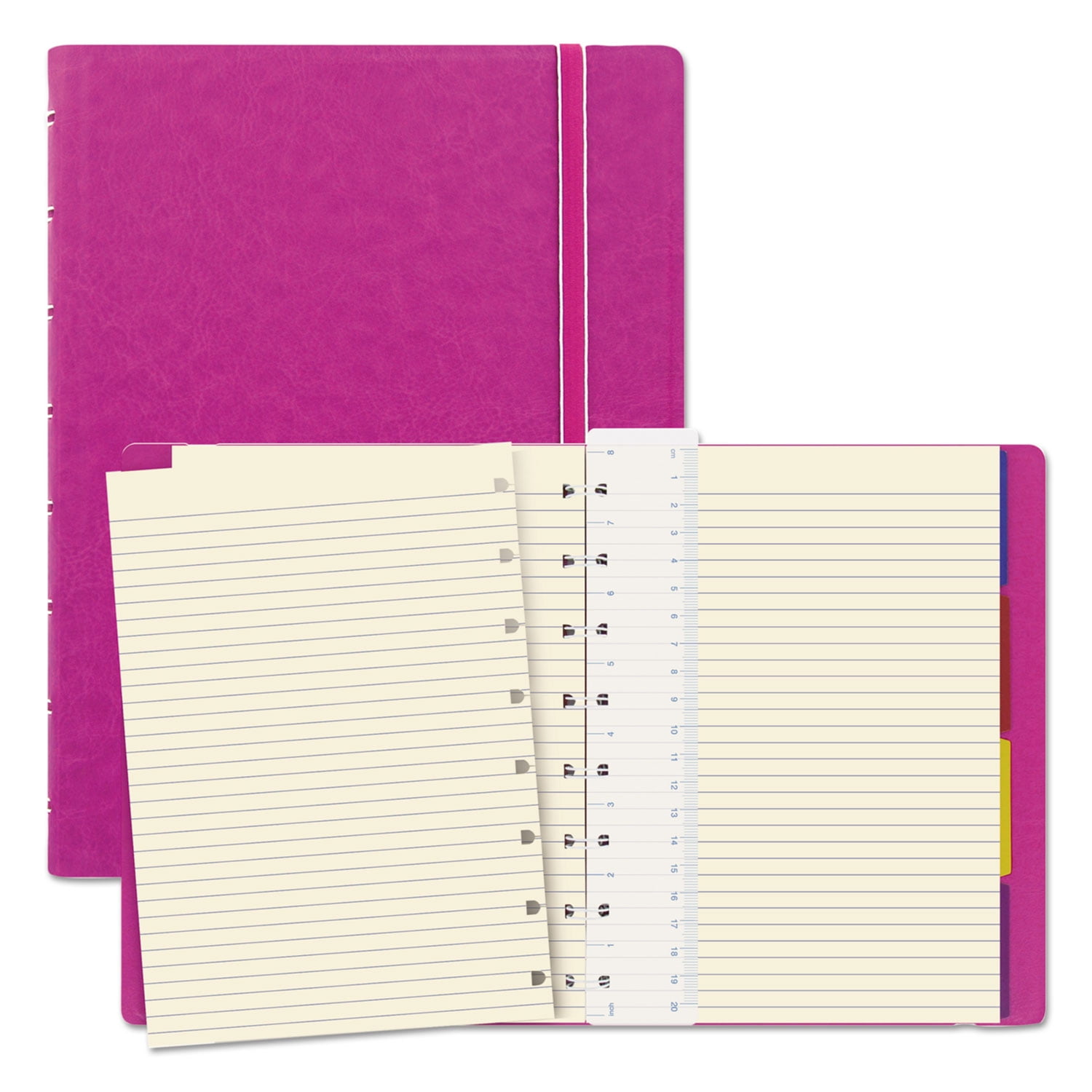 Rediform Office Products Notebook, 1 Subject, Medium/college Rule, Fuchsia Cover, 8.25 X 5.81, 112 Sheets