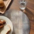 thumbnail image 3 of Brown Ombre Round 15 Inch Placemats Set of 2, Modern Abstract Art Oil Painting HeatResistant Non Slip Place Mats for Dining Table, Wipeable Braided Kitchen Table Mats for Housewarming, 3 of 9