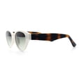 thumbnail image 6 of Polarized Cat Eye Thick Horn Rim Retro Hipster Vintage Vibe Sunglasses White Tortoise - Green, 6 of 8