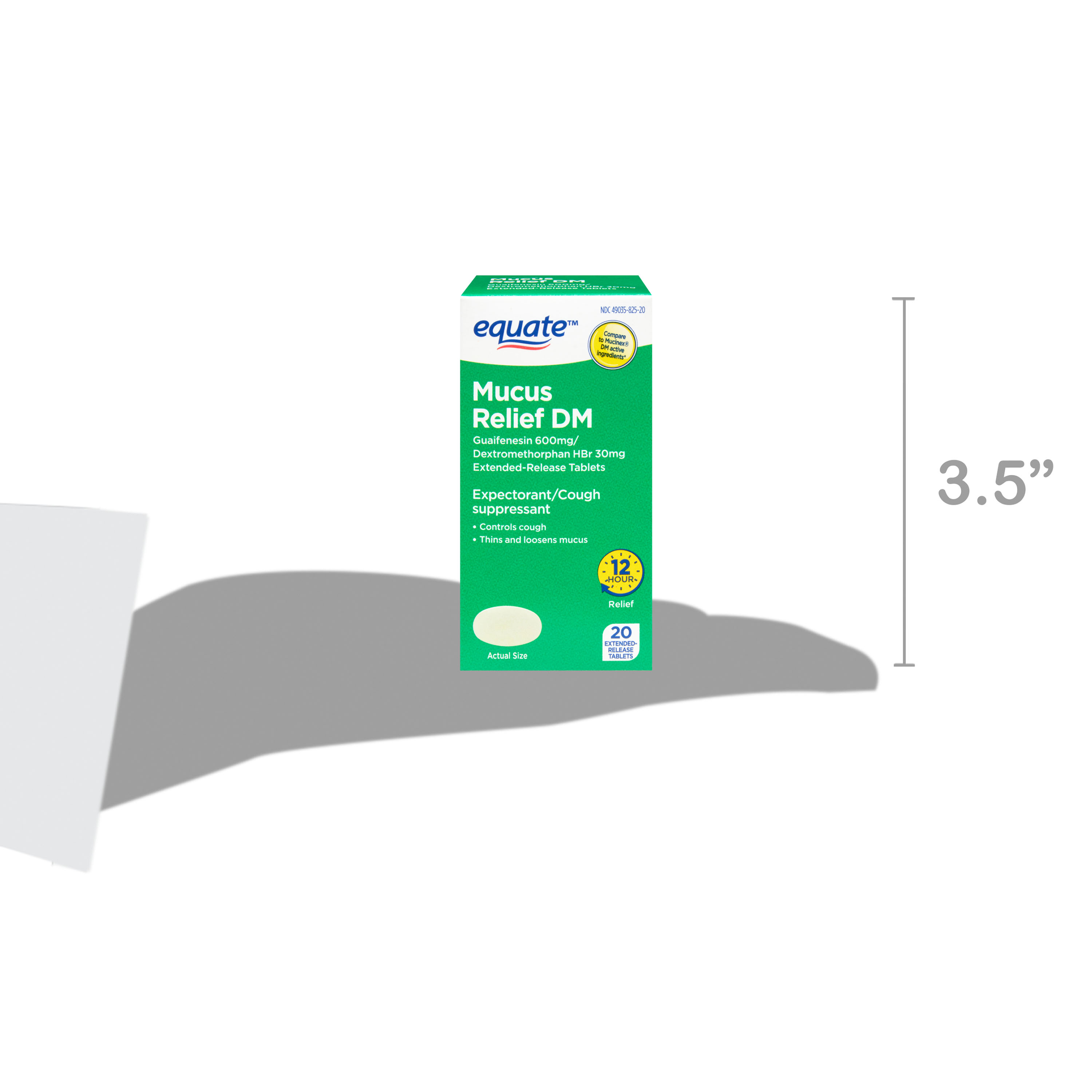 Equate Mucus Relief DM Tablets, 20 Count