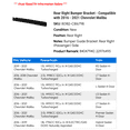 thumbnail image 2 of Rear Right Bumper Bracket - Compatible with 2016 - 2021 Chevy Malibu 2017 2018 2019 2020, 2 of 2