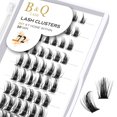 thumbnail image 1 of Lash Clusters B02 D Curl 0.630 in Extensiones de pestañas DIY 72 grupos de pestañas B&Q LASH Mega Volumen Pestañas individuales Extensiones de grupos de pestañas Wispy Individual Lashes Cluster DIY en, 1 of 4
