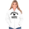 thumbnail image 4 of Chickens Make Me Happy Funny Country Zip Up Hoodie Men's Women's Brisco Brands M, 4 of 6