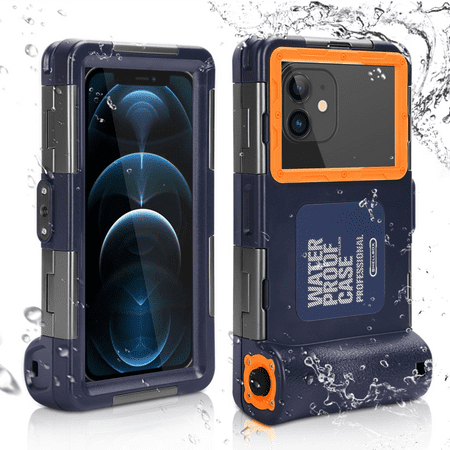UrbanX Professional [15m/50ft] Swimming Diving Surfing Snorkeling Photo Video Waterproof Protective Case Underwater Housing for ZTE Axon 30 Ultra 5G And all Phones Up to 6.9 Inch LCD with Lanyard