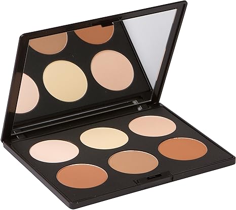 Elizabeth Mott Contour Kit and Highlighting Powder Palette | Natural Glow and Contour Kit with 6 Shades | Cruelty-Free and Paraben-Free