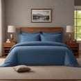 thumbnail image 4 of Alive Pixels Fitted Sheet Med Blue Solid 100% Cotton 1-Pc 12" Inch Pocket 410TC (California King, Med Blue), 4 of 5