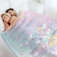 thumbnail image 6 of Cinnamoroll Blanket for Women Girls Flannel Blanket Cute Throw Blanket Fluffy Blanket Plush Blankets Soft Blanket for Travel Bed Sofa Couch Birthday Gifts for Kids Adult,Pink Green 80X60, 6 of 7
