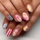 thumbnail image 2 of Uñas postizas adhesivas HPYFOI cortas ovaladas de verano, 24 piezas, 2 of 7