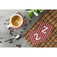 thumbnail image 3 of Letter Z Football Cardinal and White Foam Coaster Set of 4, 3 of 3