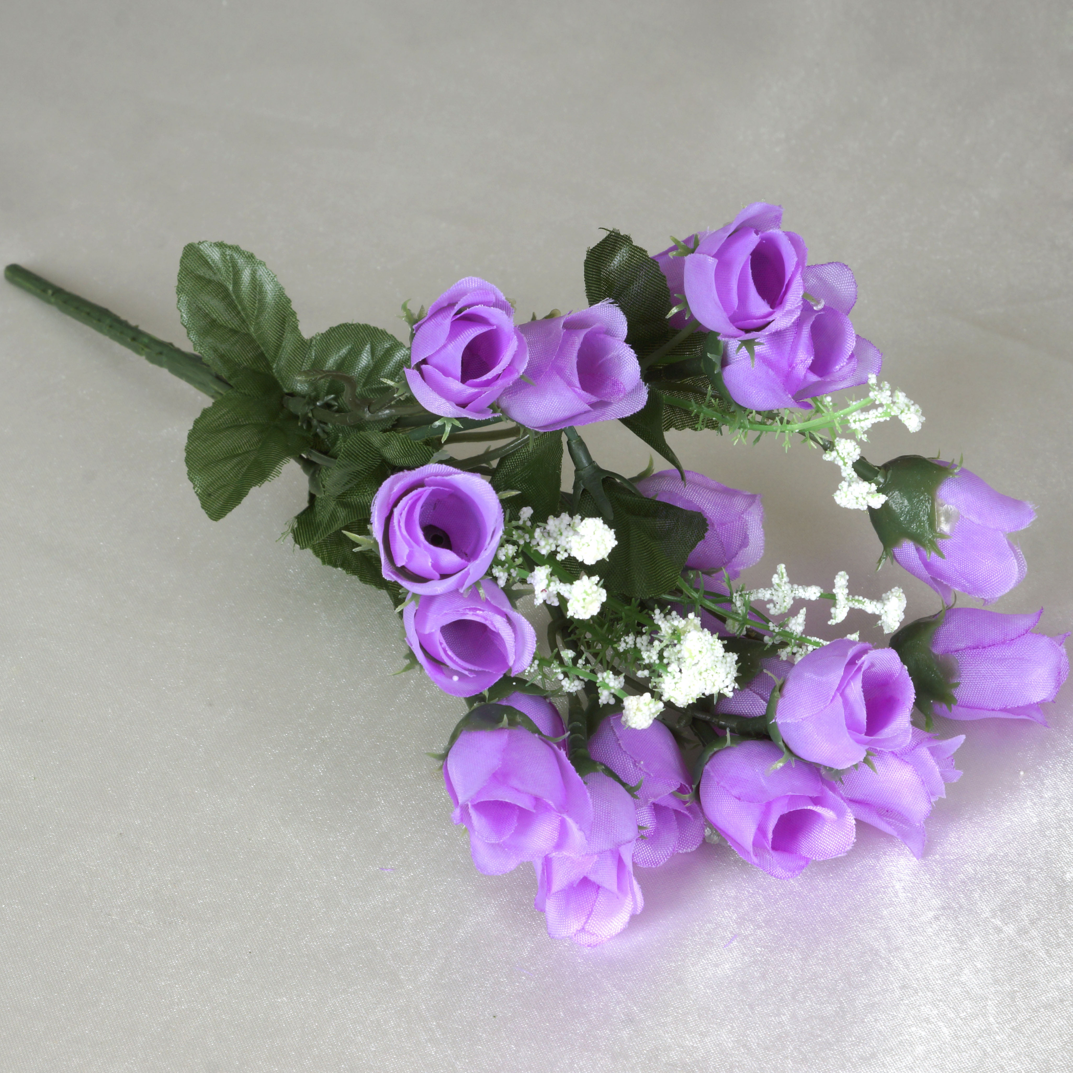 Color: Purple ShineBear 144PCS Artificial Paper Rose Flower Buds Mini Bouquet Party Wedding Decoration #587