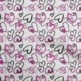 thumbnail image 1 of oneOone Viscose Jersey Fuschia Pink Fabric Valentine Heart Fabric For Sewing Printed Craft Fabric By The Yard 60 Inch Wide, 1 of 4
