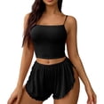 thumbnail image 6 of 2 Pack Womens Cami Pajama Sets Solid Color Tank Top Pjs and Shorts Camisole Lounge Set Fashion Women Sleeveless Nightwear Short Sleepwear Set, 6 of 6
