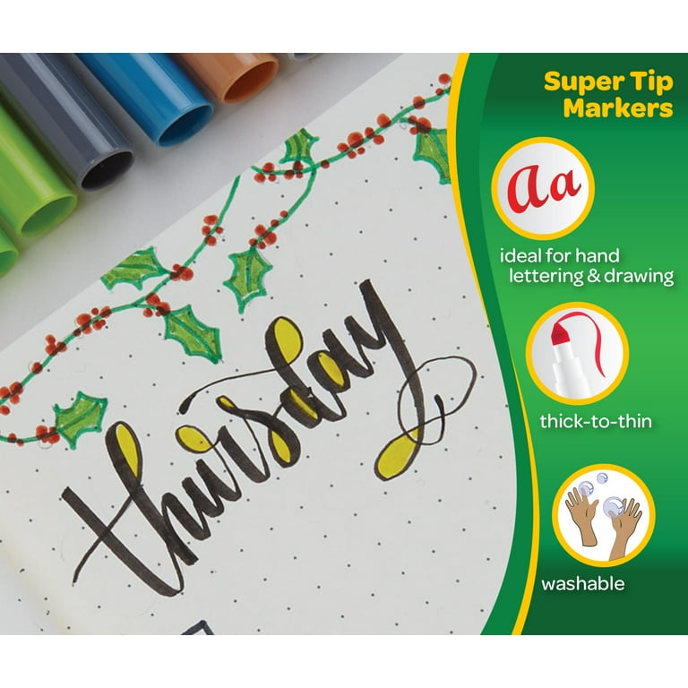Crayola Supertips Washable Markers (80ct), Bulk Teacher Supplies