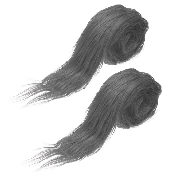 Uxcell 2 Pcs 59" x 2" Plush Faux Fur Fabric Precut Strips, Grey