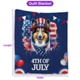 thumbnail image 5 of Patriotic Collie Celebrates 4th of July Quilt Blanket Collie Dog Lover Gifts Idea Cozy Comforter Throw Blanket - 02009, 5 of 5