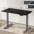 thumbnail image 2 of EBQOSK Electric Standing Desk Dual Motor Adjustable Height Desk Home Office Computer Workstation Sit Stand up Desk, 48 x 24 Inches Black + Gray, 2 of 7