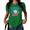 Green, variant on UNISHE Women's Baseball Mom Graphic T-Shirt Game Day Sports Tee Glove and Bat Summer White Top