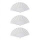 thumbnail image 1 of 3X Ventilador de Mano Plegable de Plastico Y Tela para Senoras Y Hombres Blanco, 1 of 5