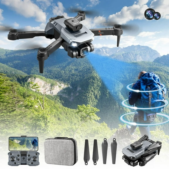 Aihimol Drone with Camera for Adults/Kids/Beginners-Foldable Dual Camera HD 1080P Camera FPV Drone For Beginners Gesture Control,Obstacle Avoidance,Op-tical Fl-ow Positioning,WiFi RC Quadcopter,Gifts