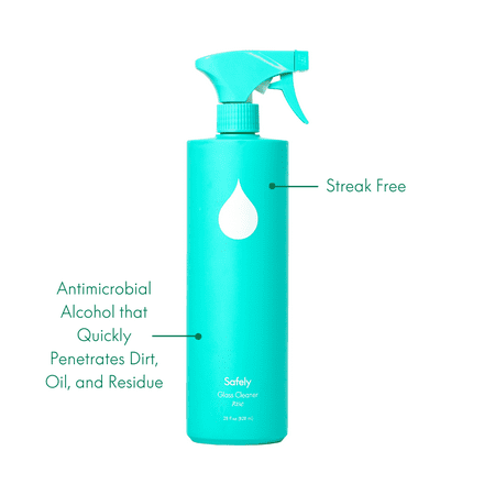 Safely Glass Cleaner, Ammonia-Free Glass Cleaner, Rise Scent, 28 fl oz