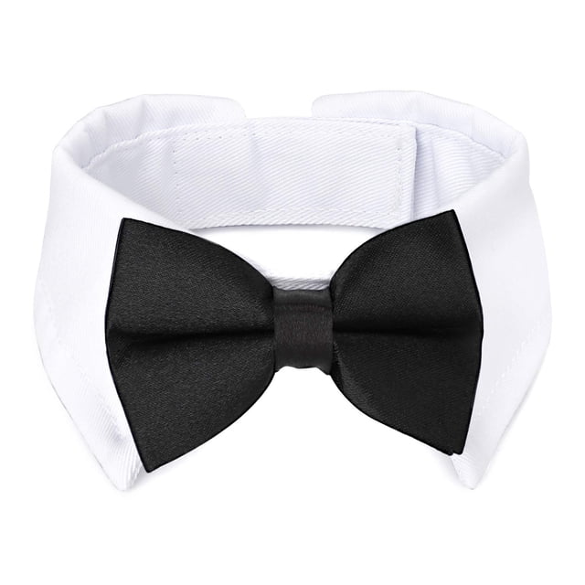 Collar de esmoquin para perro Segarty, corbatín negro para perros medianos y grandes