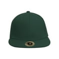 thumbnail image 2 of Top Headwear Plain Flat Bill Fitted Hat, Hunter Green 7 5/8, 2 of 4