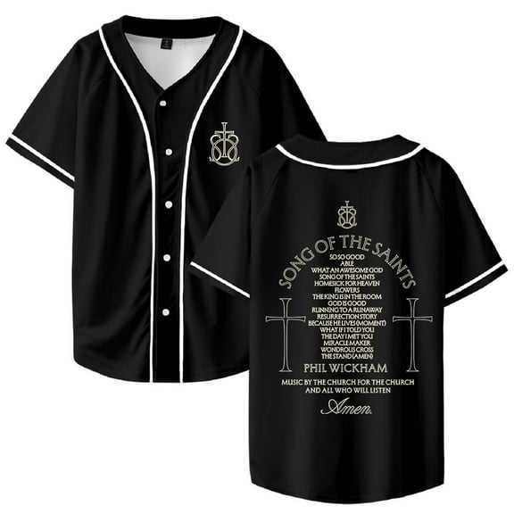 Phil Wickham Song Of The Saints Album Merch Baseball Jersey Shirt V-Neck Women Men Short Sleeve Streetwear Clothes
