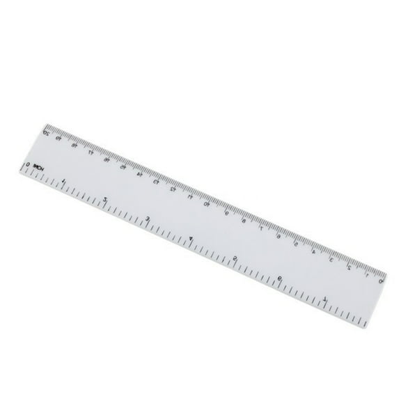 4pcs 8 inches Plastic Ruler Straight Ruler Plastic Measuring Tool Strong Hard Mathematical Geometry Tool (White)