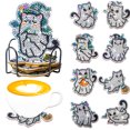 thumbnail image 1 of Posavasos Con para Manualidades Kit 8/10 Piezas Soporte Halloween Gato Otoño Cacao Caliente Natividad Muñeco Nieve Adultos Y Suministros Regalo Principiantes, 1 of 8