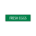 thumbnail image 1 of Fresh Eggs Metal Street Sign Garage Kitchen Barn Farm Gate Driveway Wall Decor 4x13.5, 1 of 1