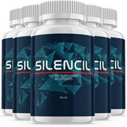5 Pack Silencil Advanced Supplement Pills for Tinnitus, Support Ear Health Capsules 300 Capsules