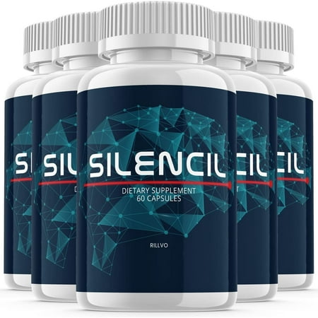 5 Pack Silencil Advanced Supplement Pills for Tinnitus, Support Ear Health Capsules 300 Capsules