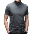 thumbnail image 2 of iEFiEL Mens Slim Fit Solid Color T-shirt Tops Casual Short Sleeve Undershirt, 2 of 3