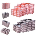 thumbnail image 1 of Portable Plastic Jumbo Laundry Zipped Reusable Large Strong Shopping Storage Bag, 1 of 5
