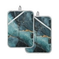 thumbnail image 7 of Yayeee Pot Holders Kitchen Heat Resistant with Pocket 7"x9.8" Cotton Oven Cooking Hot Pads, Black Marble, 7 of 7