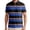 Blue, variant on Polo T Shirts for Men Stripe Casual Breathable Short Sleeved Top Golf Buckle Button Collar Classic Shirts for Men Blue L