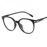 EFINNY Women Men Blue Light Blocking Glasses Retro Oval Frame Transparent Anti Eyestrain Computer Gaming Glasses