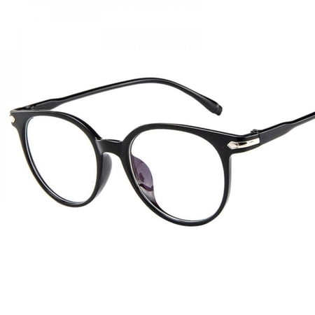 EFINNY Women Men Blue Light Blocking Glasses Retro Oval Frame Transparent Anti Eyestrain Computer Gaming Glasses