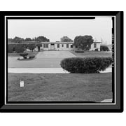 Historic Framed Print, Oakland Naval Supply Center, Administration Building-Dental Annex-Dispensary, Between E & F Streets, East of Third Street, Oakland, Alameda County, CA - 6, 17-7/8" x 21-7/8"