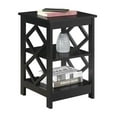 thumbnail image 1 of Convenience Concepts Diamond Table d'Appoint Carrée, Fini Bois Noir, 1 of 4