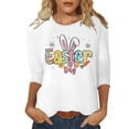 thumbnail image 1 of MIASHUI Mode Décontractée Imprimé Lapin Manches Trois Quarts Doux Respirant T-Shirt Quotidien pour Femmes Blanc,m, 1 of 4